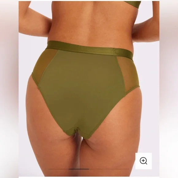 Olive Green Seamless Panties with Stretchy Comfort - Picture 2 of 3